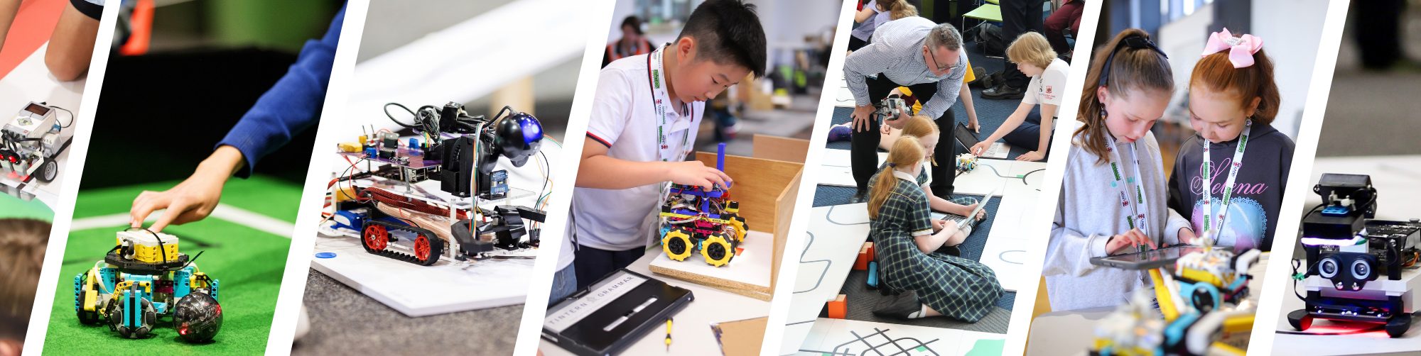Students building and competing with robots at RoboCup Junior Queensland events